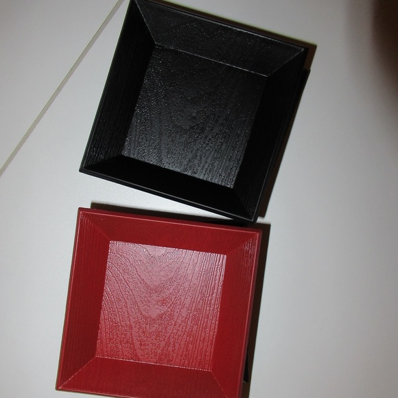 Japanese lacquerware square sauce dishes - Picture 4 of 8